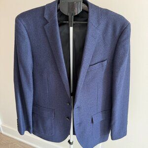 J. Crew Ludlow Wool/Cotton Navy Herringbone Blazer (40R)
